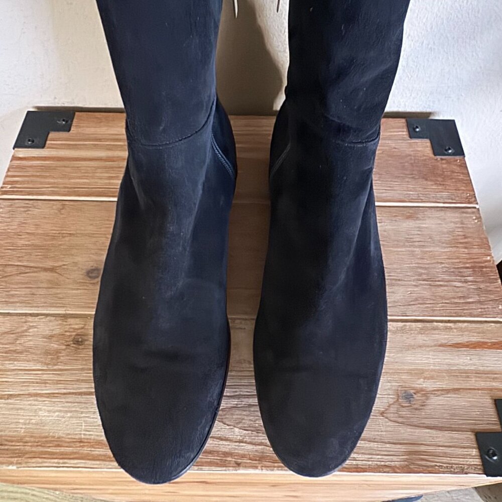 jimmy Choo Myren Black Stretch Suede Flat Over the Knee Boots Size 42/US Size 12 - Picture 5 of 16